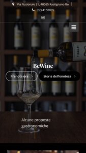 BeWine sito mobile